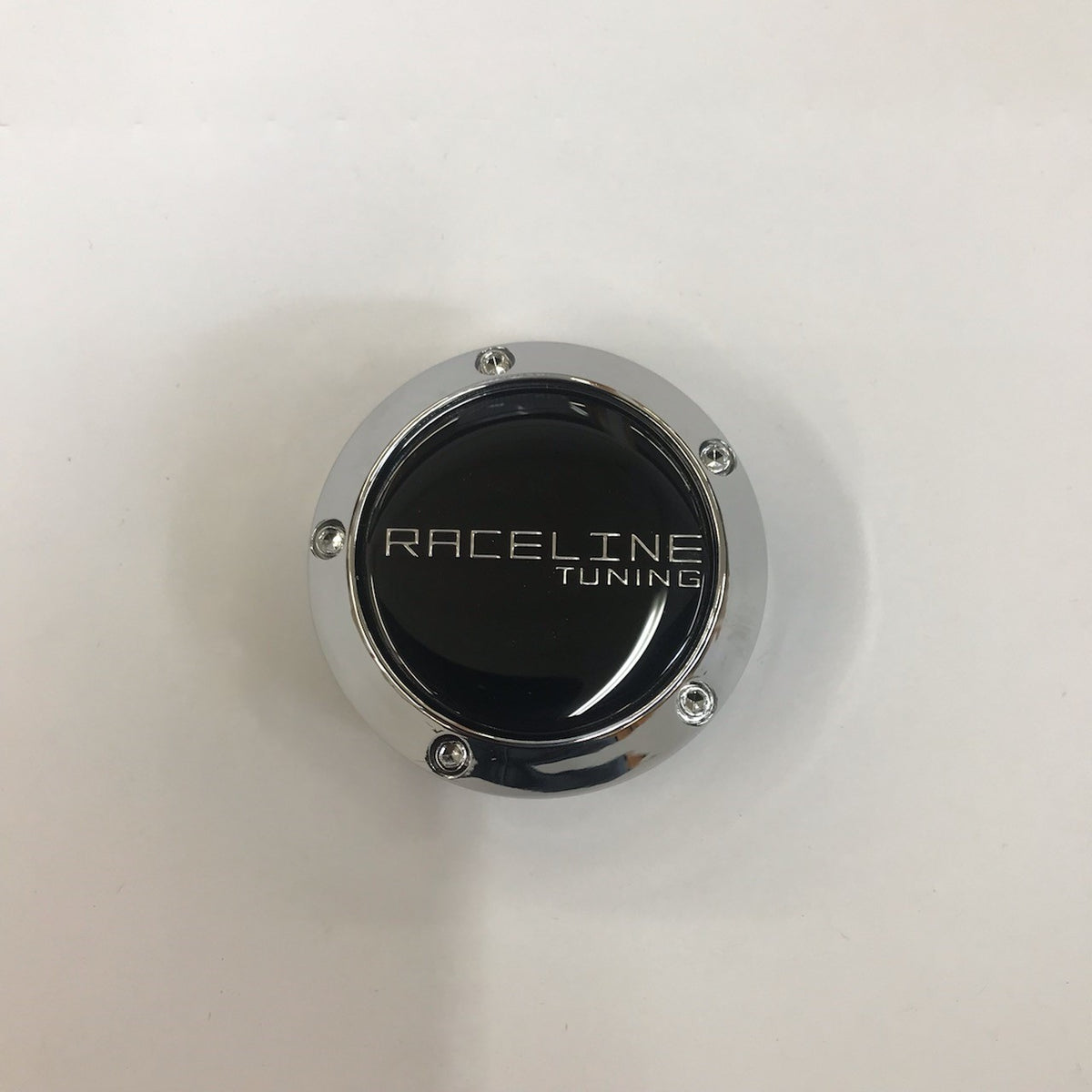 CPR131B Evo Chrome Snap in Cap w/ Black Decal