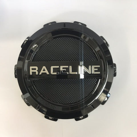 CPR-938B-M RACELINE 938/939 GLOSS BLACK MEGA 10 LUG CAP