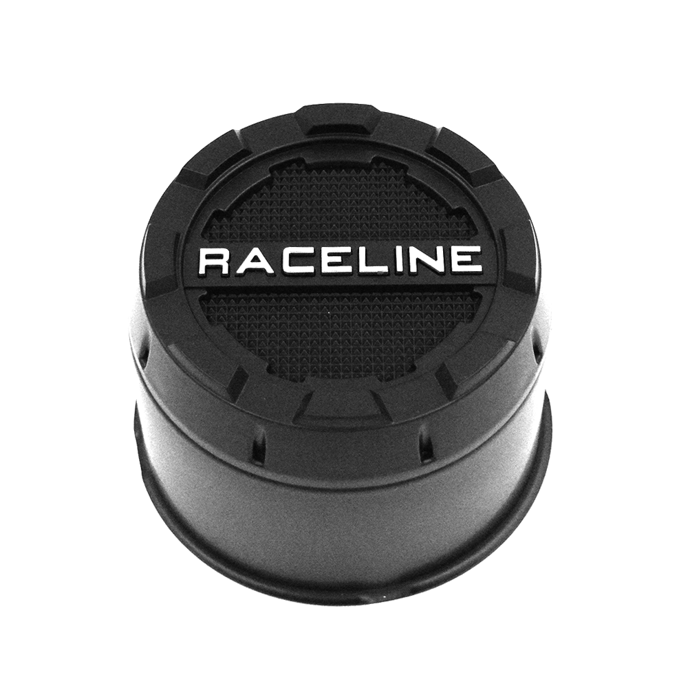 CPR-B-4250 RACELINE WHEELS 2PC PUSH THROUGH BLACK CAP 4.250 BORE
