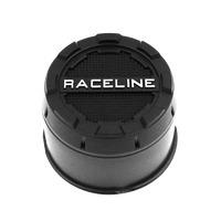 CPR-B-4250 RACELINE WHEELS 2PC PUSH THROUGH BLACK CAP 4.250 BORE