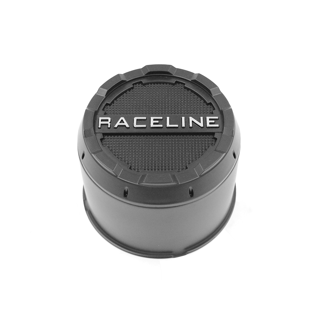 CPR-B-5150 Raceline 2 Piece Push Through Black Cap 5.150 BORE (8X170, 8X6.5)