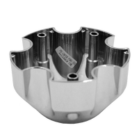 CPR982-50-B RACELINE 982 RAPTOR CAP CHROME W/BLACK LOGO 5X127