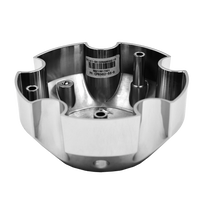 CPR982-55-B RACELINE 982 RAPTOR CAP CHROME W/BLACK LOGO 5X5.5/5X150