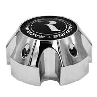 CPR982-55-B RACELINE 982 RAPTOR CAP CHROME W/BLACK LOGO 5X5.5/5X150