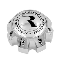 CPR982-8-C RACELINE RAPTOR CAP CHROME W/CHROME LOGO 8X6.5/8X170
