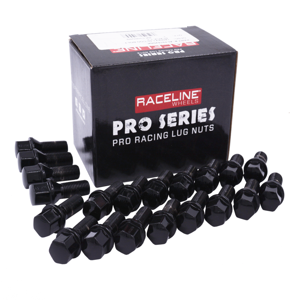 L791860BK 16X1.5 CONICAL SEAT LUG BOLT BLACK 21MM HEX 5 LUG INSTALL KIT