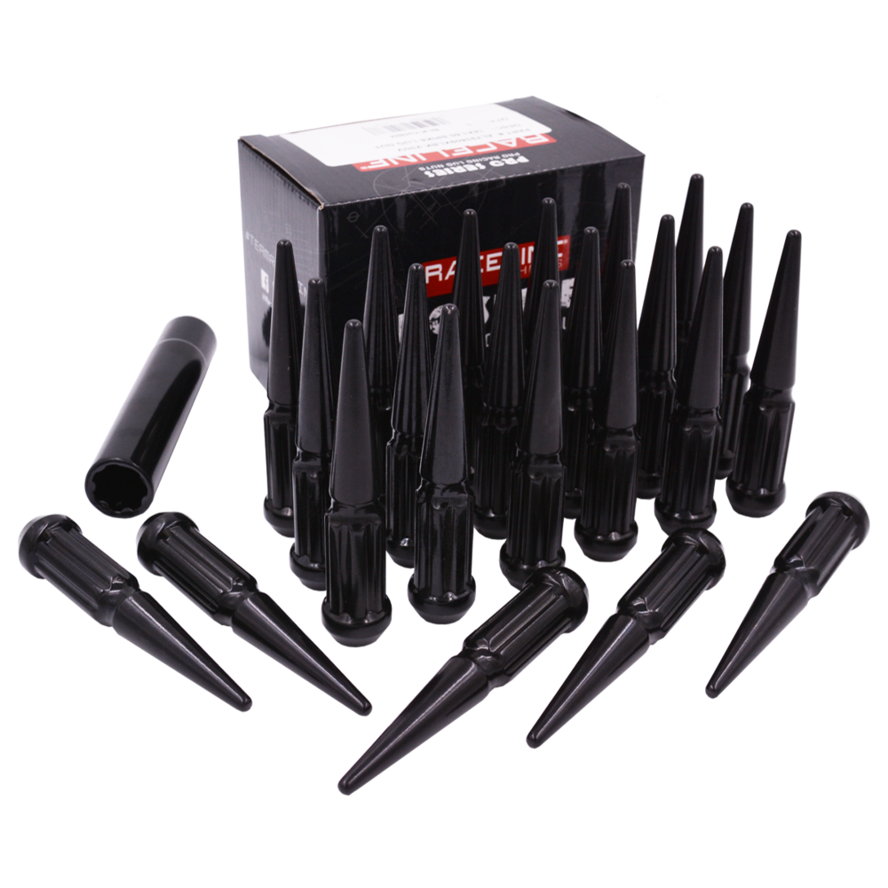 L793850XLBK6NV 14X2.0 XL BLACK SPIKE 6 LUG KIT INCLUDES 24 LUGS AND 1 INSTALLATION TOOL