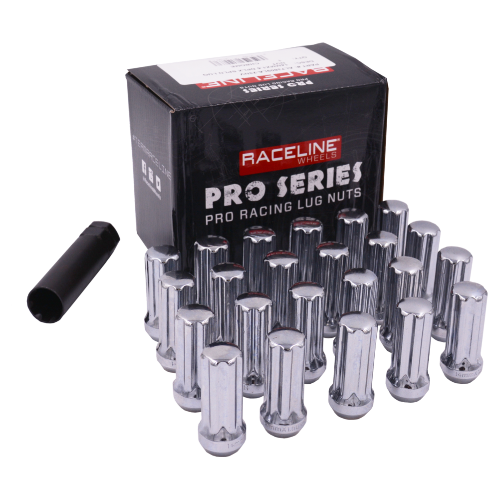 L73804LA-23NV-JEEP 1/2 XL CHROME SPLINE LUG KIT 23 LUGS/KEY