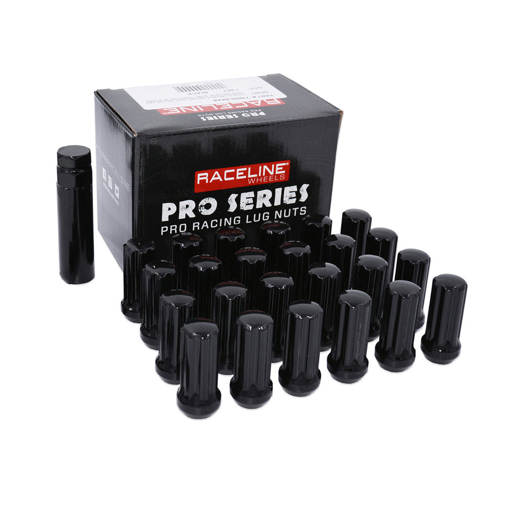 L73809LBKA8NV 14X1.50 XL BLACK SPLINE 8 LUG KIT NO VALVE STEM