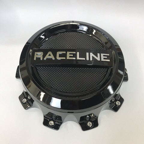 CPR-938B-M RACELINE 938/939 GLOSS BLACK MEGA 10 LUG CAP – Raceline