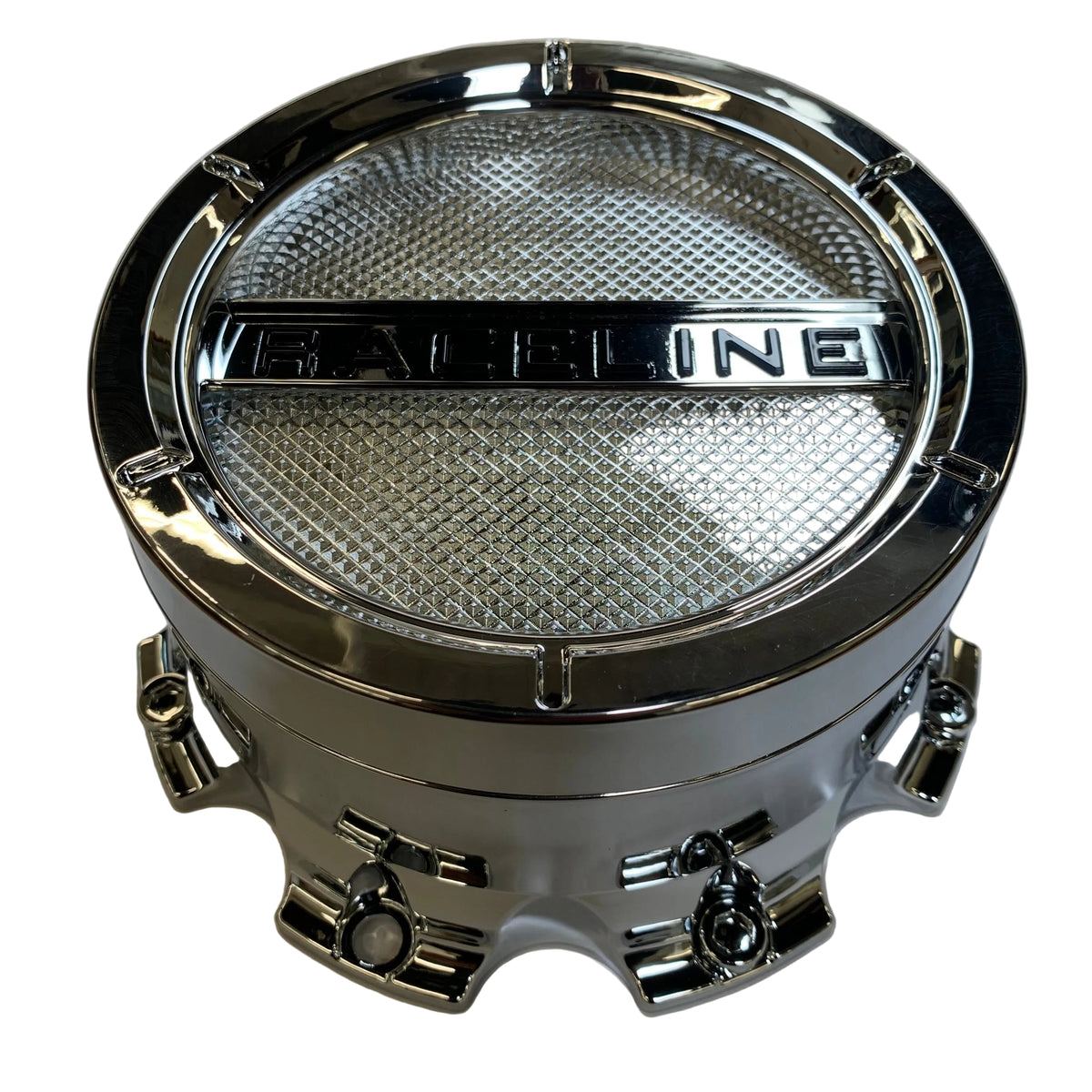 CPR-938C-88 RACELINE WHEEL CHROME CAP (8X180 BOLT PATTERN)