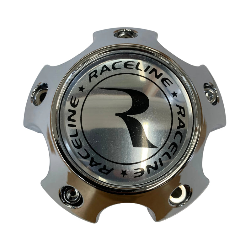 CPR982-12-C RACELINE 982 RAPTOR CAP CHROME W/CHROME LOGO 5X4.5