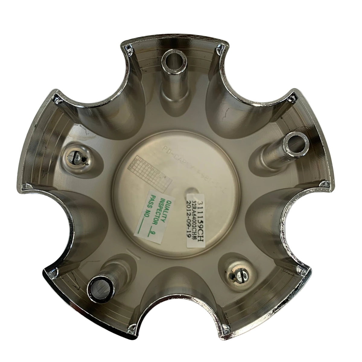 CPR982-12-C RACELINE 982 RAPTOR CAP CHROME W/CHROME LOGO 5X4.5