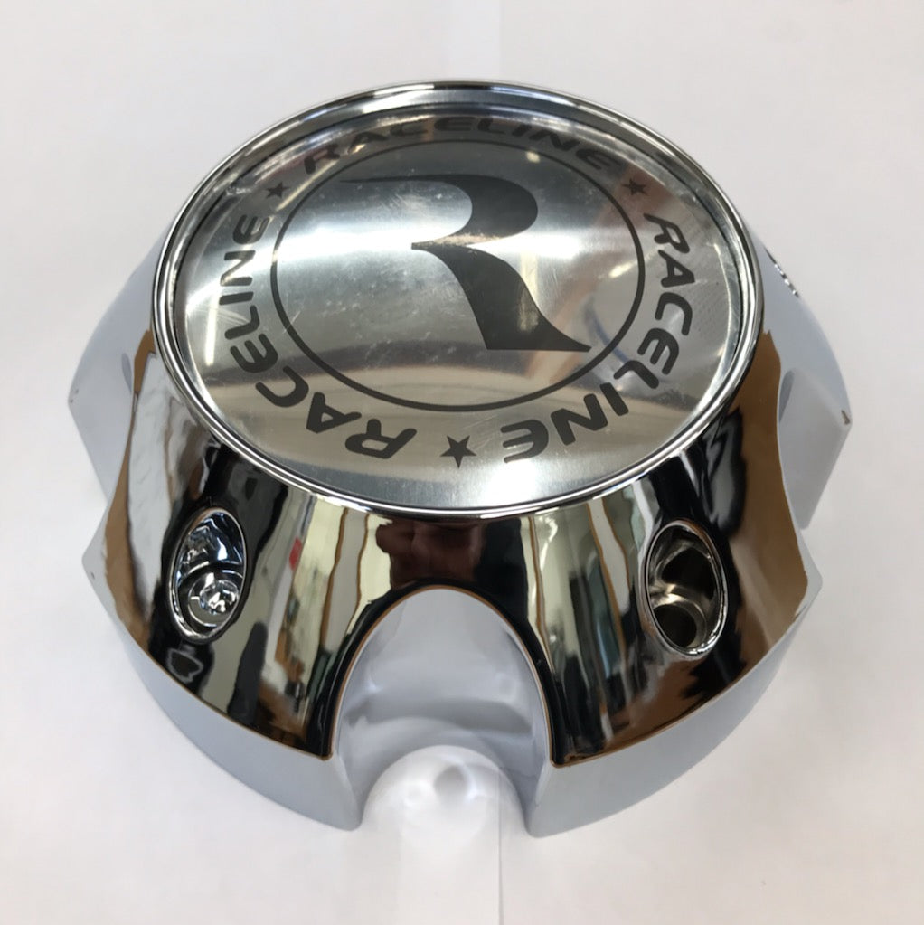 CPR982-55-C RACELINE 982 RAPTOR CAP CHROME W/SILVER LOGO 5X5.5/5X150