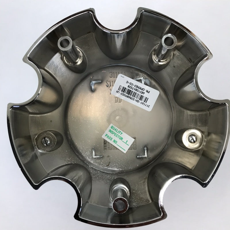 CPR982-55-C RACELINE 982 RAPTOR CAP CHROME W/SILVER LOGO 5X5.5