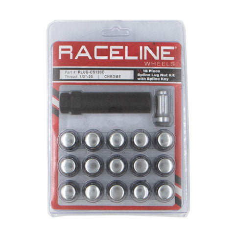 RLUG-CS120C (16pk 20X1/2 Spline Chrome CS Pack w/Key) – Raceline