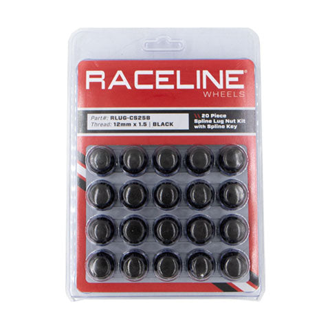 RLUG-CS25B (20pk 12X1.5 Spline Black CS Pack) – Raceline Wheels