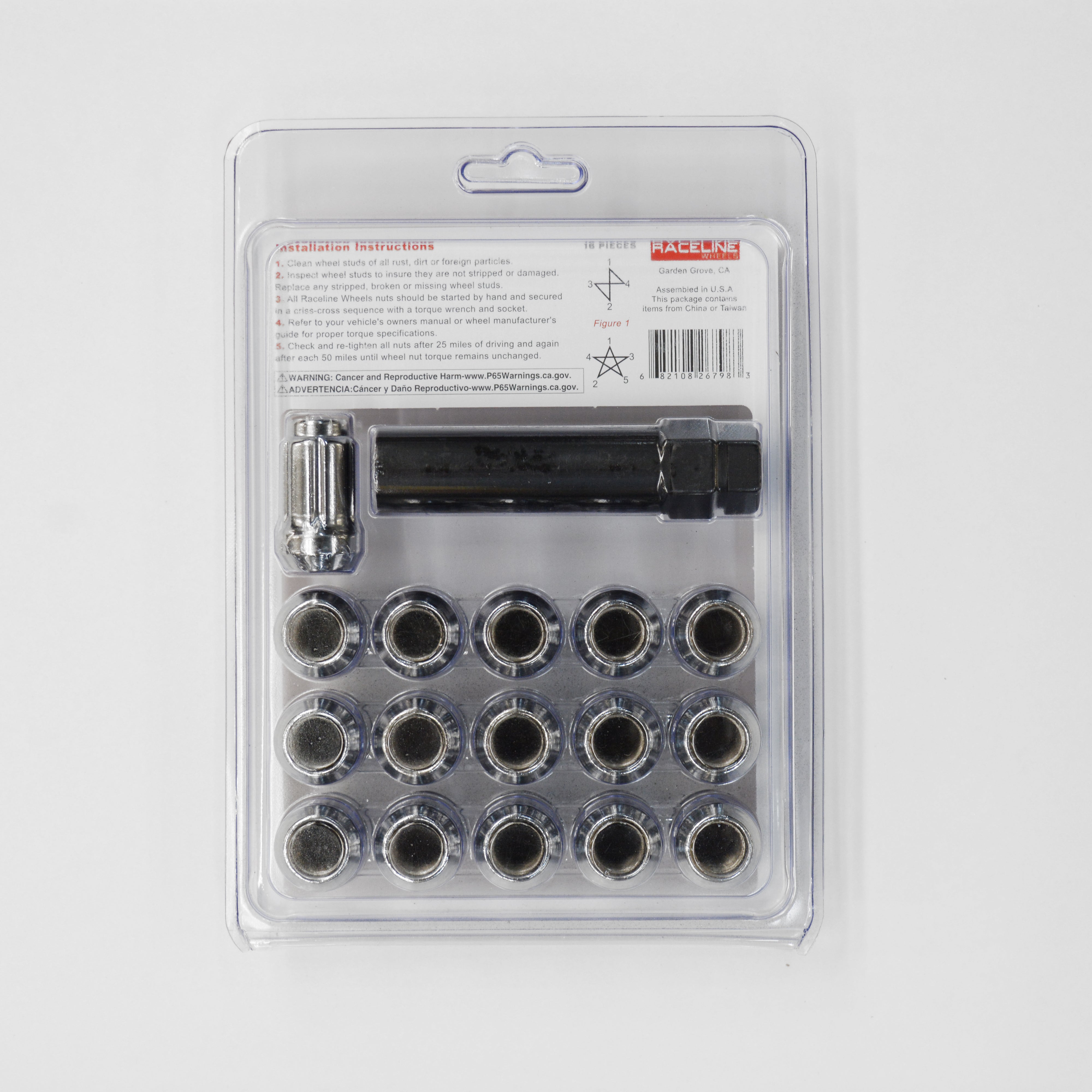 ラクルリン RLUG-CS19C 16 PACK 12X1 25 SPLINE CHROME CS PACK – Raceline Wheels